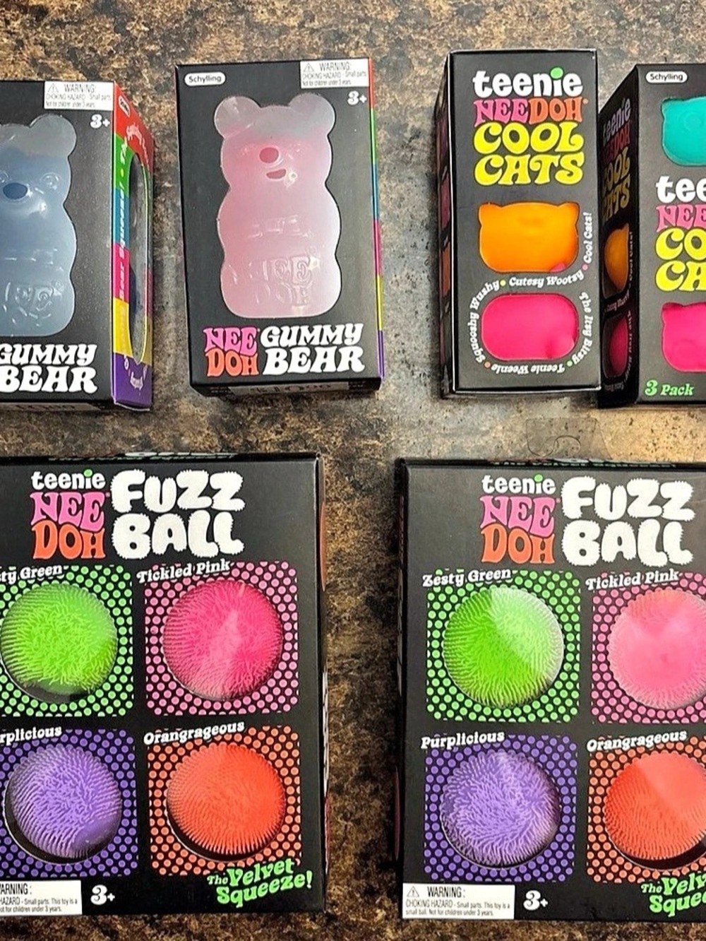 Schylling NeeDoh Fidget Toy Collection Multicolor NWT